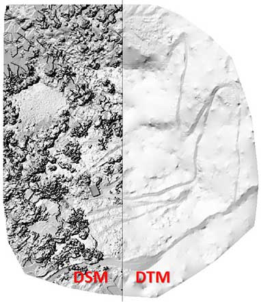 DroniHub: Modelli digitali DTM, DSM